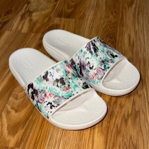 Crocs Classic Tie-Dye Mania Slides W9 M7 Like New!